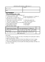 Kiểm tra giũa học kì 1 môn địa lí 7